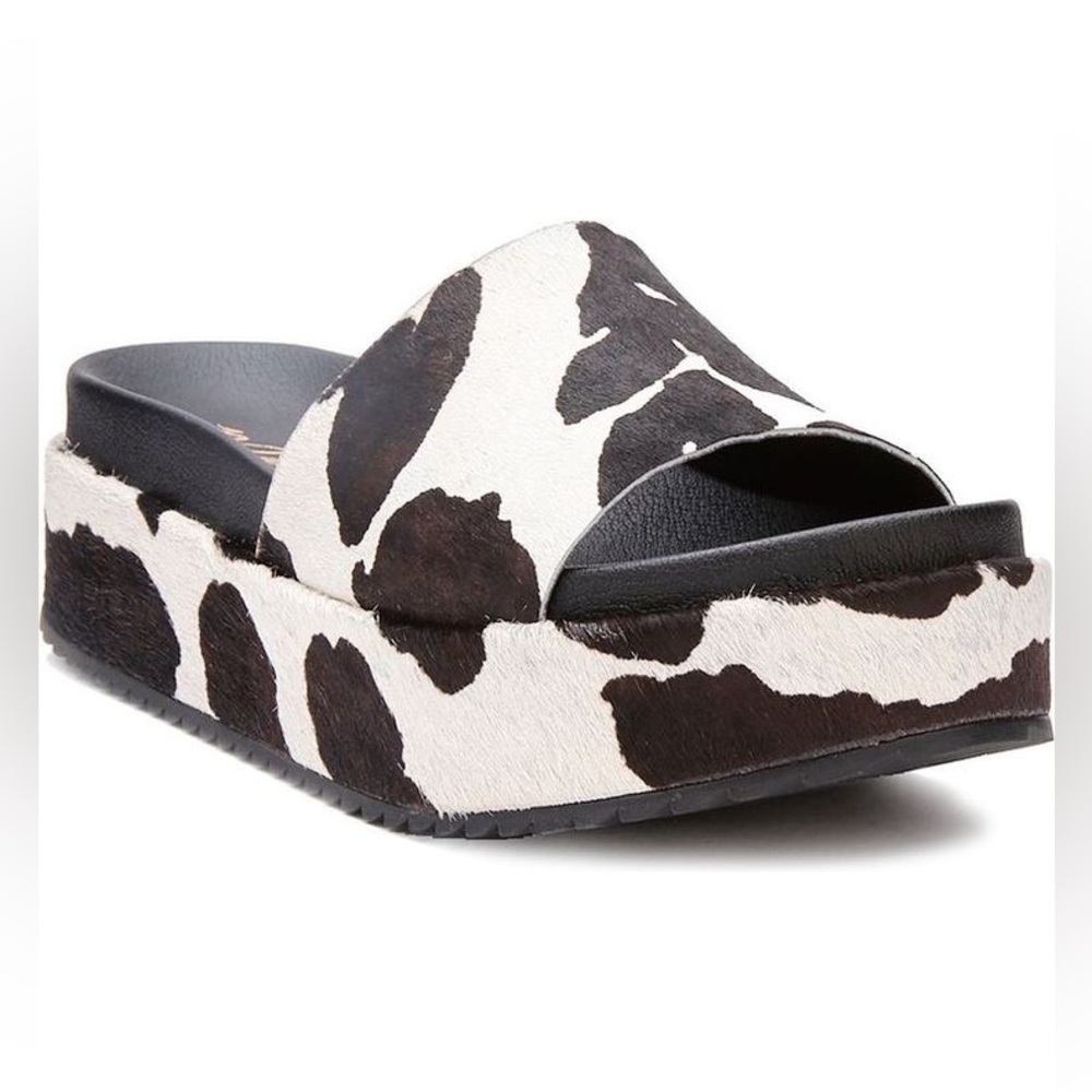 Matisse | Hideaway Genuine Calf Hair Platform Slide Sandals